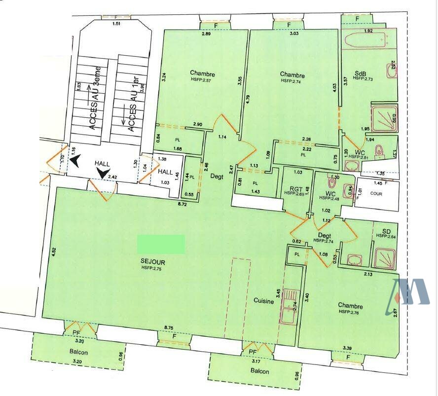 APPARTEMENT 4 PIECES - MONTE-CARLO - Plan loop.index0+1 / 1