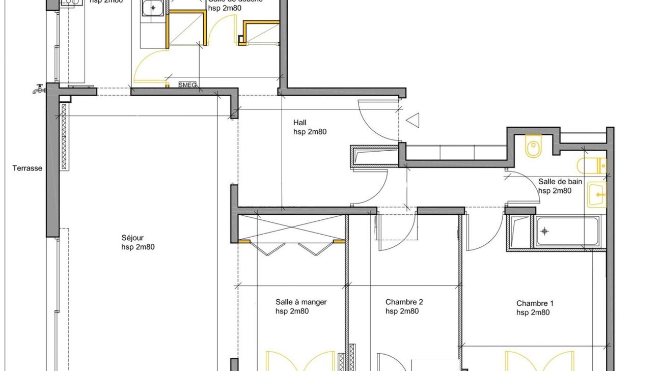 3-ROOM APARTMENT - EXOTIC GARDEN - Floorplan 1 / 1